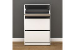 Adore Flat Duo 3-Tier Large Shoe Storage Cabinet, White