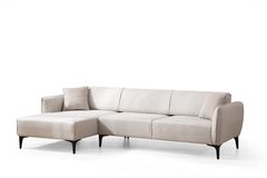Bellisimo Corner Sofa Left Chaise, Beige Sand