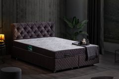 Vita Boxspringbedset, 100x200 cm, Grijs