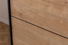 Panna Kledingkast met Schuifdeuren, Walnoot en Antraciet