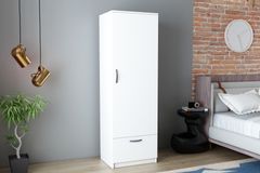 Santa Kledingkast met 1 Deur, Wit