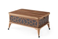 Zerenland 511 Salontafel Op Wielen, Antraciet Noten