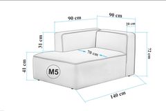 Ande Daybed Module Links, 140 Cm