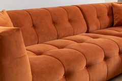 Caddy Corner Sofa, Left Chaise, Burnt Orange