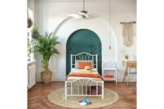 Bella Metalen Bedframe, 120x200 cm, Wit