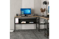 Medway Greta Corner Study Desk, Black