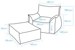 Notre Fauteuil met Hocker, Groen