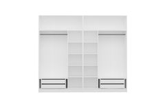 Medway Kledingkast met 6 Deuren, 4 Lades en Bovenkast, Wit