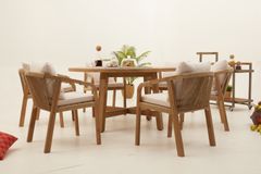 Monte Carlo Round Tuinset, 6 Zits, Creme