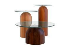 Linden Wooden Coffee Table Set, Multi