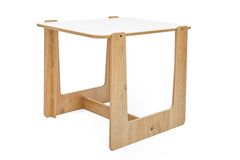 Zoey Children's Montessori 2 Stools and Table Set, 2-4 Years, Light Wood