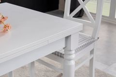 White Eettafelset, 70x80 cm, Grijs