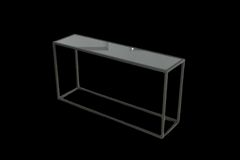 Potrica Console Table, 120 cm, Dark Grey & Black