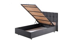 Paris Boxspringbed met Hoofdbord, 90x200 cm, Antraciet