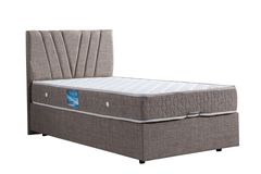 Francisco Boxspringbedset, 100x200 cm, Lichtbruin