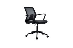 Sancak Office Mesh Lederen Bekleding Bureaustoel Met Metalen Poten, Zwart