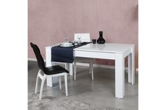 Oblo Uitschuifbare Eettafel, Wit Hoogglans