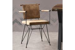 Poyraz Draadstoel Met Arm, Koffie, 2 Stuks