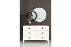 Barrstall Ladekast met 6 Lades, 120 cm, Wit