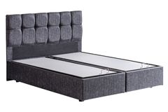 Paris Boxspringbed met Hoofdbord, 150x200 cm, Grijs