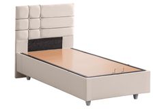 Almada Box, Hoofdbord En Letto Matras, Creme, 100X200