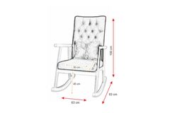 Asedia Trend Schommelstoel Gestoffeerd, Lichtbruin & Natuurlijke Kleur