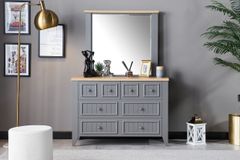 Lora Ladekast met Spiegel, Grijs