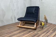 Asedia Maeve Schommelstoel, Antraciet & Natuurlijke Kleur