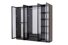 Panna Kledingkast met 5 Deuren, Antraciet