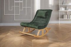 Asedia Maeve Schommelstoel, Groen & Natuurlijke Kleur