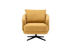 Natur Fauteuil, Mosterd (Kleurkeuze Stof In Showroom)