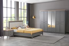 Lora Ladekast met Spiegel, Grijs