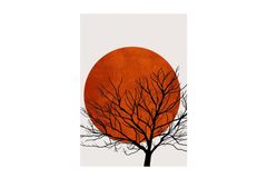 Tree and Night Art Print