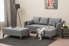 Bella Soft Mini Hoekbank Rechts, Grijs