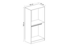 Medway Country Kledingkast met 2 Deuren, Wit