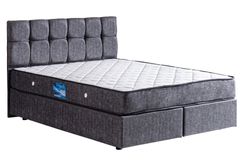 Paris Plus Boxspringbedset met Orthopedisch Matras, 140x190 cm, Grijs