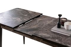 Moon Eettafelset, 120x70 cm, Zwart