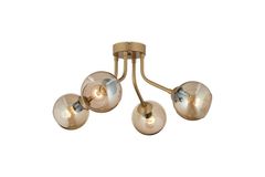 Apliqa David Hanglamp met 4 Lampjes, Mat Goud