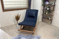 Asedia Maeve Schommelstoel, Antraciet & Natuurlijke Kleur