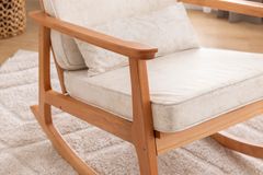 Asien Scandinavische Schommelstoel , Creme &Natuurlijke Kleur