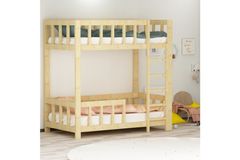 Intermediate Wood Natural Pine Lacquer Double Children's Bunk Bed