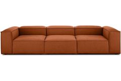 Frid Linnen 3-Zitsbank, Steenrood