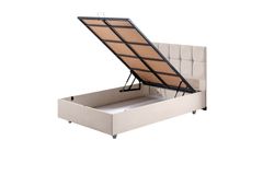 Paris Boxspringbed met Hoofdbord, 90x190 cm, Creme