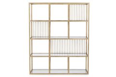 Lola Small Bookcase, 145 cm, Brass