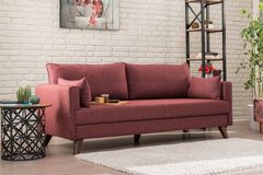 Bella Soft 3-Zitsbank, Wijnrood
