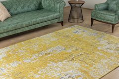 Moretti Dubbelzijdig Tapijt, 77x300 cm, Geel