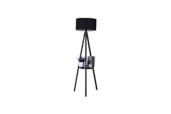 Luxus Vloerlamp met Zwarte Driepoot, Zwart