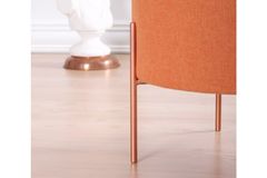 Copper Ronde Poef, Oranje