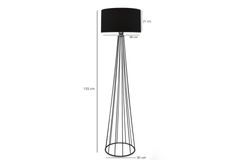 Homing Ardenia Metalen Vloerlamp, Zwart