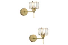 Apliqa Slade Wandlampenset, 2 Stuks, Mat Goud